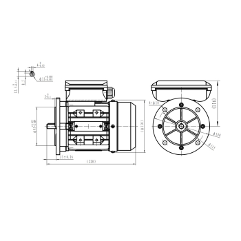 Silnik elektryczny jednofazowy 0,18kW 2800 obr/min. 63B5
